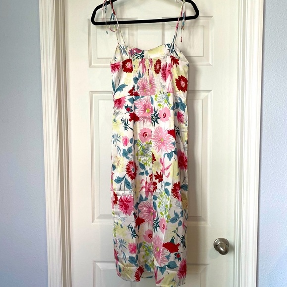 Rihoas Floral Midi Dress with slit - small NWT - Picture 4 of 6